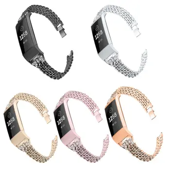 

Metal Watchband Wrist Strap For Fitbit Charge 3 Band Replace Watch Strap