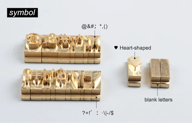 Customized Alphabet Brass Stamp (0-9) (A-Z) Personlized Font Number Lo –  Metal Field Shop