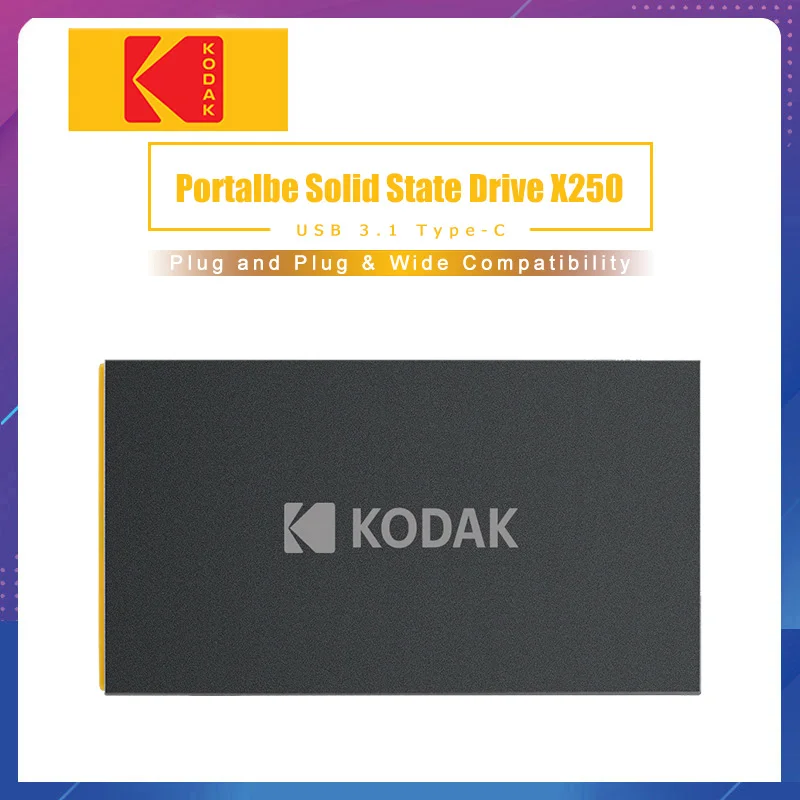 Kodak X250 внешний твердотельный накопитель 120 ГБ 240 480 Портативный SSD Внешний жесткий