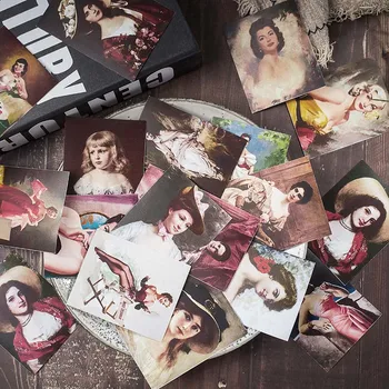 

Vintage Beautiful Girl Photo Material Background Paper Junk Journal Diary Planner Scrapbooking Decorative DIY Craft Paper