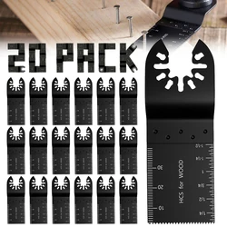 Lames de scie oscillantes de précision pour bois, bi métal, 20 pièces, pour Dewalt Fein Multimaster Dremel 