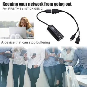 

LAN Ethernet Adapter for FIRE TV 3 or STICK GEN 2 or 2 Stop Buffering Plug and Play