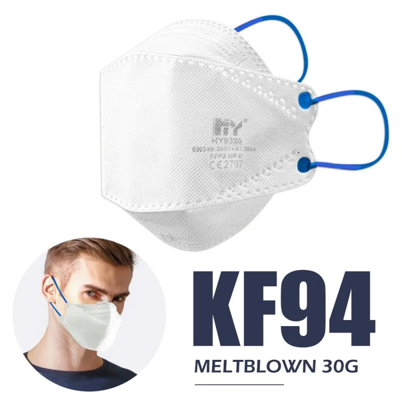 

KF94 Mask 1/50/100pcs KF94 Face Masks 94% Filtration 3 Layer Non-woven Breathable Anti Dust Mouth Nose Covers Protection Safety