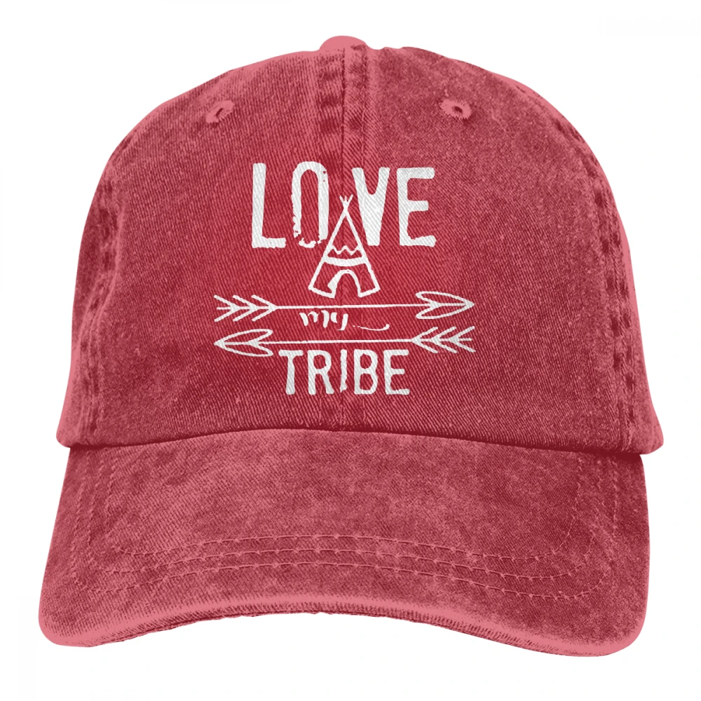 Love My Tribe Casquette черные унисекс Мужские Женские джинсовые бейсболка с ремешком кепки Регулируемая шляпа для гольфа папа