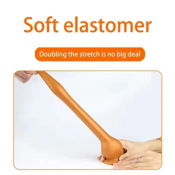 Soft Long Anal Plug Dildo Huge Butt Plug With Suction Cup Adult Erotic Sex Toys for Woman Men Prostate Massgae Big Anus Dilator 4