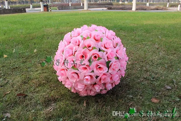Горячая 30 см/1" Искусственное шифрование розы шары для поцелуев из шелковых цветов подвесной шар рождественские украшения Свадебная вечеринка Decorat