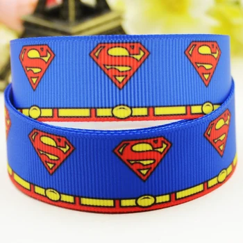 

22mm 25mm 38mm 75mm Superman Cartoon printed Grosgrain Ribbon party decoration 10 Yards X-03442