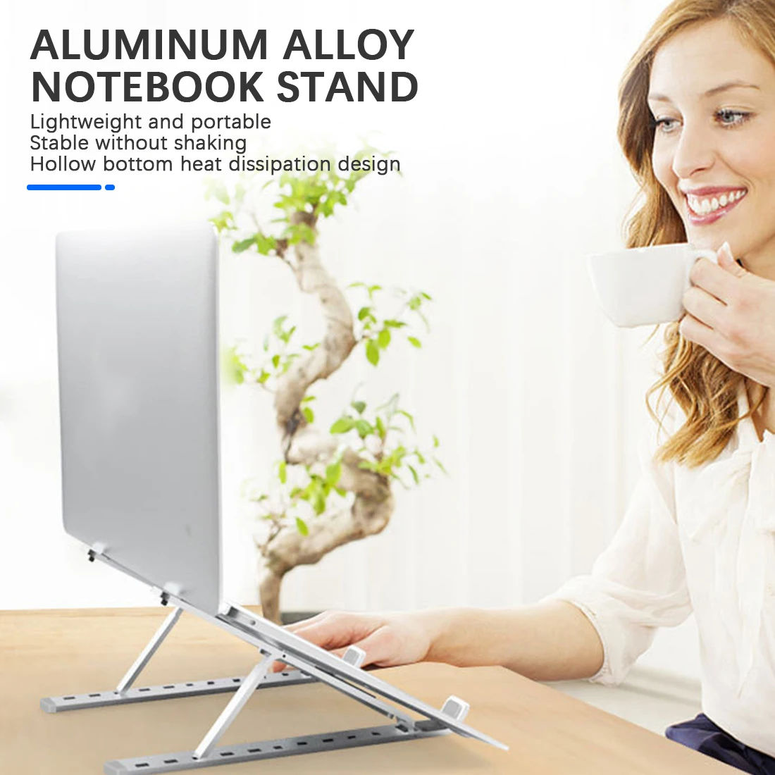 

Portable Laptop Stand Foldable Aluminum Adjustable Desktop Tablet Holder Desk Table Support Base Notebook Stand Holder for Macb