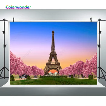 

Eiffel Tower flowers wedding Photography Backdrop Party Photo Background Background Photo Studio