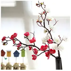 Сливы вишни искусственные шелковые цветы Флорес Сакура ветви домашний стол декор комнаты своими руками Свадебные украшения