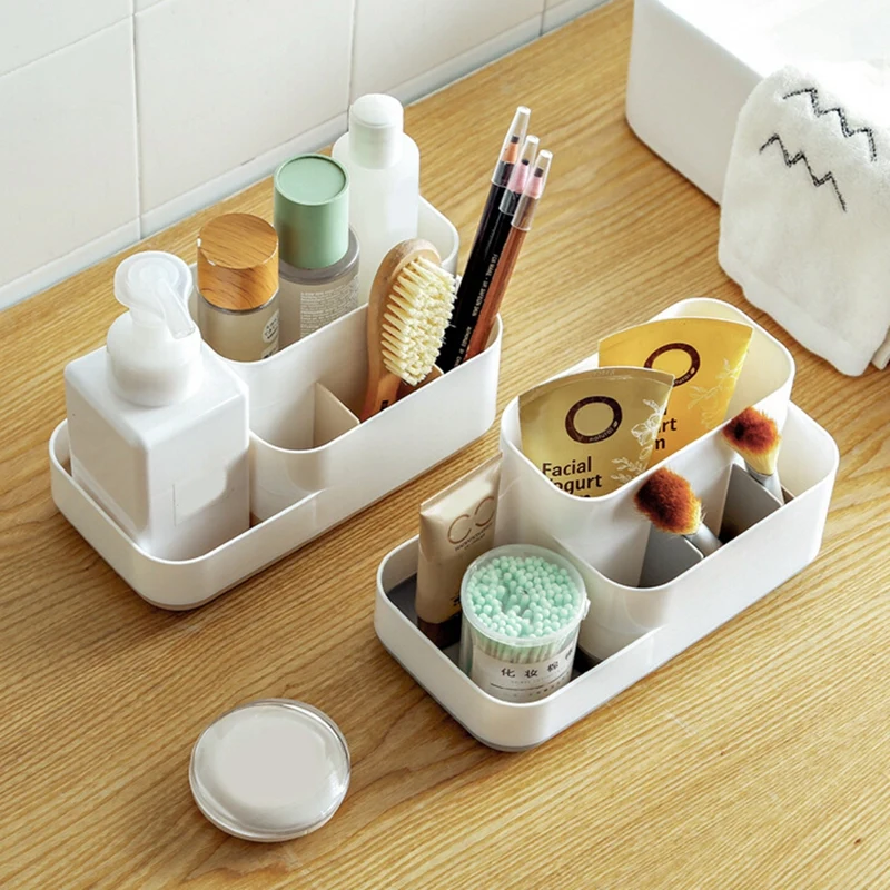 

Desktop Makeup Storage Organizer Simply Plastic Cosmetic Box Large Capacity Cabinet Makeup Case For Bathroom