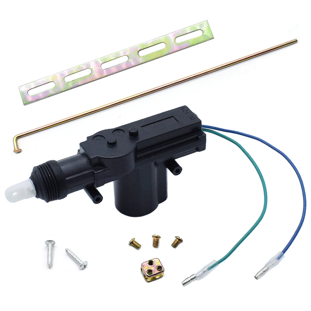 Universal Car Central Door Lock Actuator Auto Locking Motor Gun Type Alarm Security System Keyless Remote Control Trunk 2 Wire car lock