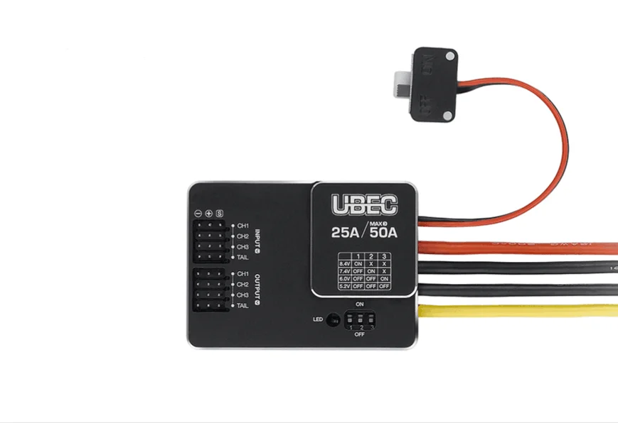 Горячий Hobbywing UBEC 25A HV 3-18S модуль внешнее переключение для DIY FPV мини гоночный