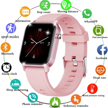 

LIGE Ladies Smart watch ladies Fitness watch Smart watch Heart rate blood Pressure monitoring For Android ios Reloj Inteligente