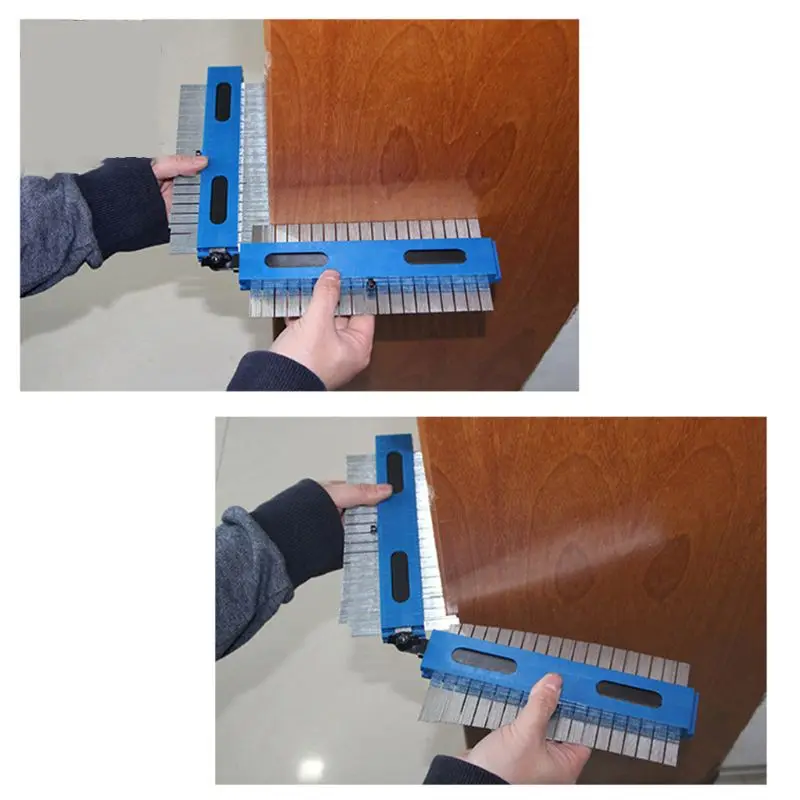 

OOTDTY Multifunctional Profile Gauge Lengthen Tiling Ruler Accurate Measure Template A5YD