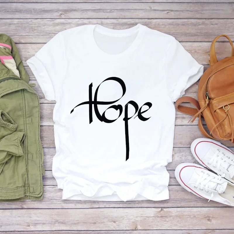 Женские футболки с надписью Hope одежда для девочек 90 х женская футболка коротким