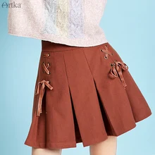 ^#Cheap ARTKA 2019 New Autumn Winter Women Skirt Fashion Pleated Skirt Solid Color High Waist Lace-Up Skirt College Style Skirt Q110092D ^#Cheap ARTKA 2019 New Autumn Winter Women Skirt Fashion Pleated Skirt Solid Color High Waist Lace-Up Skirt College Style Skirt Q110092D