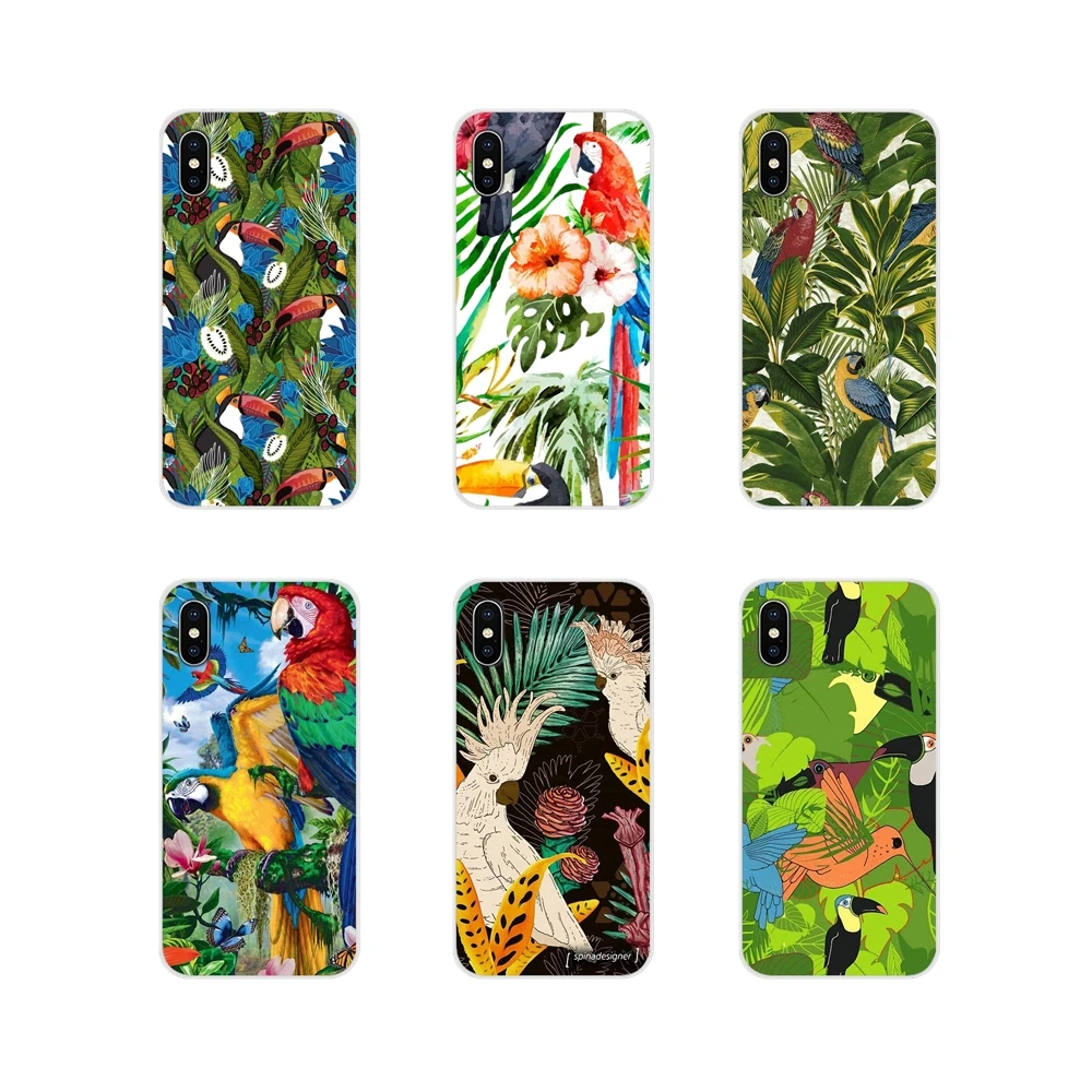 Прозрачный чехол из ТПУ для Apple iPhone X XR XS 11Pro MAX 4S 5C SE 6S 7 8 Plus ipod touch 5 6 тропические