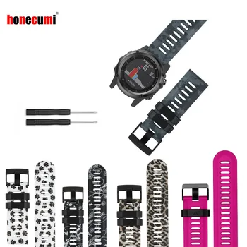 

Honecumi For Garmin Fenix 3/Fenix 3 HR/Fenix 5S Silicone Smartwatch Band Replacement Watch Strap Fitness Tracker Band with Tools