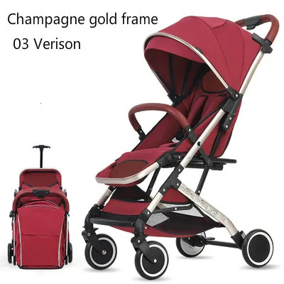 

High-view baby trolley can ride on the ultra-light portable simple folding shock absorber baby BB four-wheeled parachute trolley