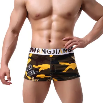

Sexy Men Underwear Boxers Carton Printing Breathable Flat Underwear Boxer Sexy Underpants Brand Men Boxers Shorts