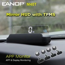 EANOP – miroir miroir tête haute HUD M40T, OBD2, compteur de vitesse, projecteur avec KMH MPH, système de surveillance de la pression des pneus, TPMS interne Ext