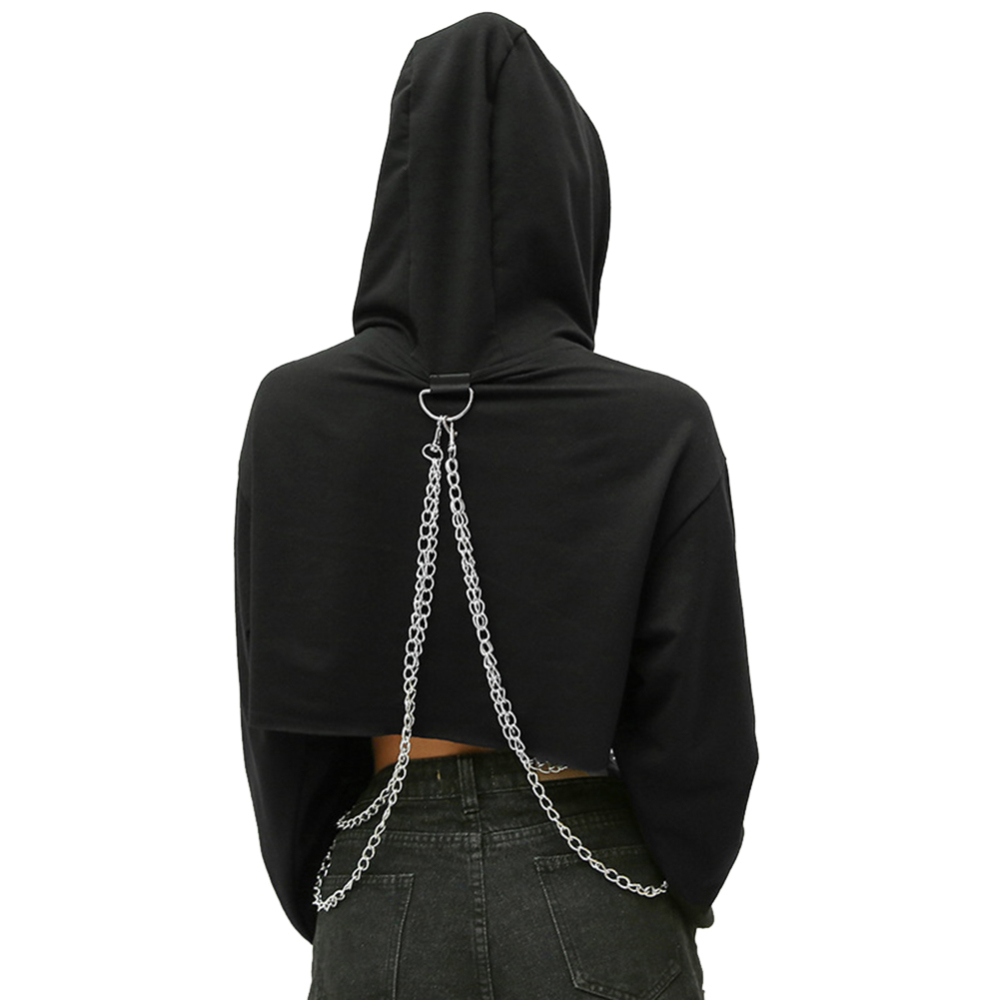 Cropped Printed Hoodie