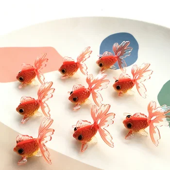 

Small Goldfish Animal Figure Collectible Toys Sea Animal Cognition Action Figures Kids Plastic Cement Toys