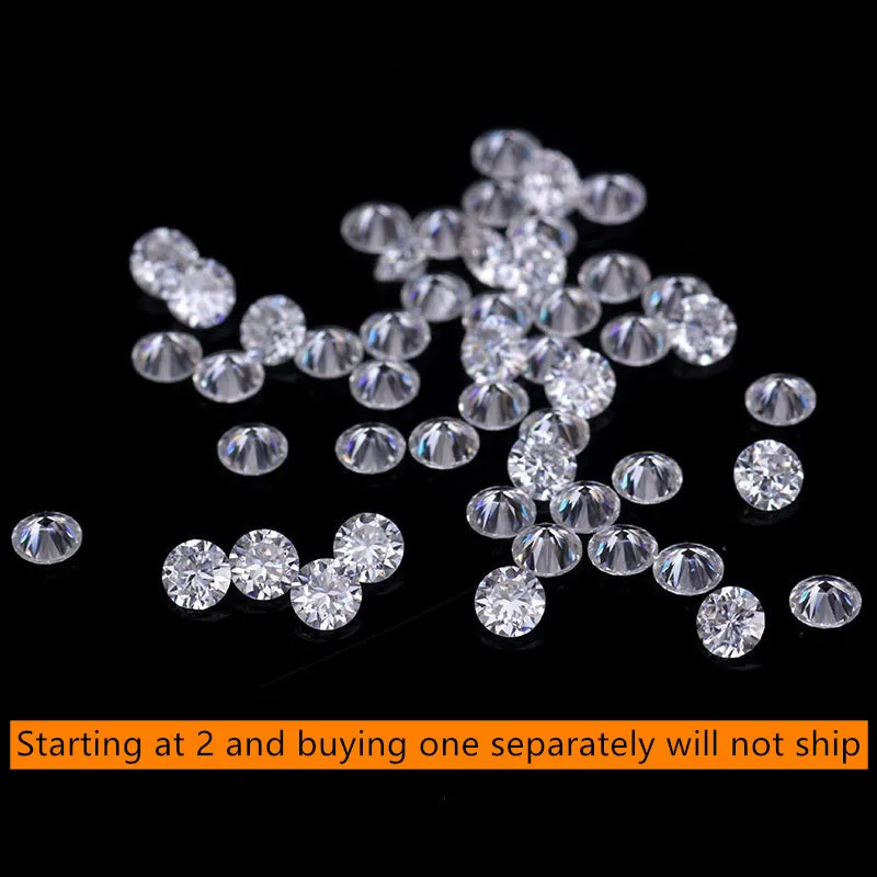 5 to 10.5mm Moissanite 5A High Quality Moissanite Gemstones, Each with GRA Individual Number ID 0.5ct vvs D Color White Bright