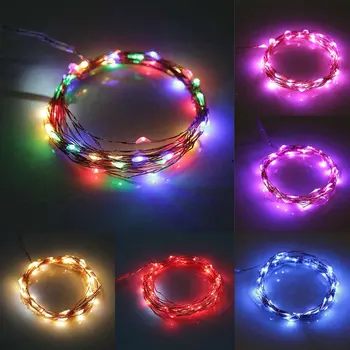 

ICOCO 4M 40LED 7 Colors Copper Wire Fairy String Light Waterproof 3 AA Battery Operated Xmas Wedding Party Festival Decoration