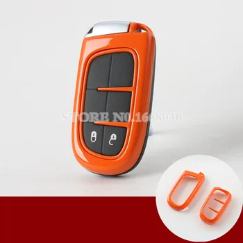 

Orange Colour Smart Key Shell Trim Cover For Jeep Cherokee 2014-2016