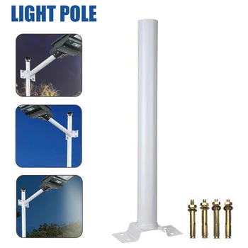 

50cm Easy Install Galvanized Iron Outdoor Solar Street Lamp Patio Garden Bracket With Screws Wall Mounted Rust Proof Light Pole