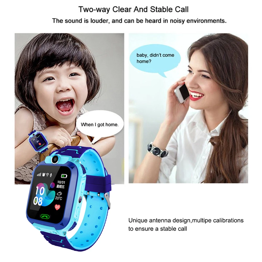 Новые умные детские часы Q12B, умные часы, телефон, часы для Android IOS, SOS, будильник, 2G, sim-карты, часы, лучший подарок для детей
