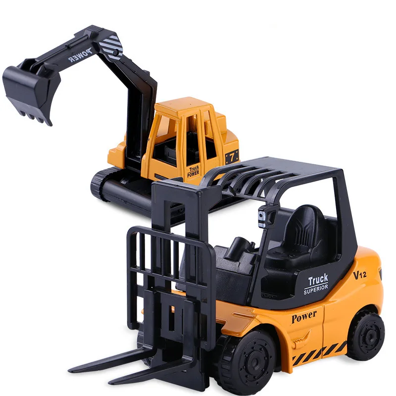 

Inertia Alloy Transportation Bulldozing 1: 55 Model Sliding Excavator Engineering Vehicle Open Circuit Car Model Boy Toy