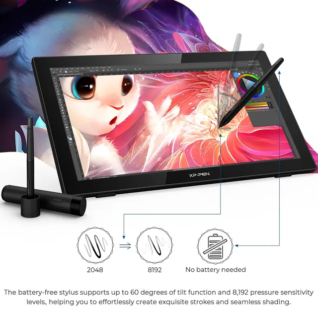 Xppen-Artist 22グラフィックタブレット,第2世代,21.5インチ,8192圧力