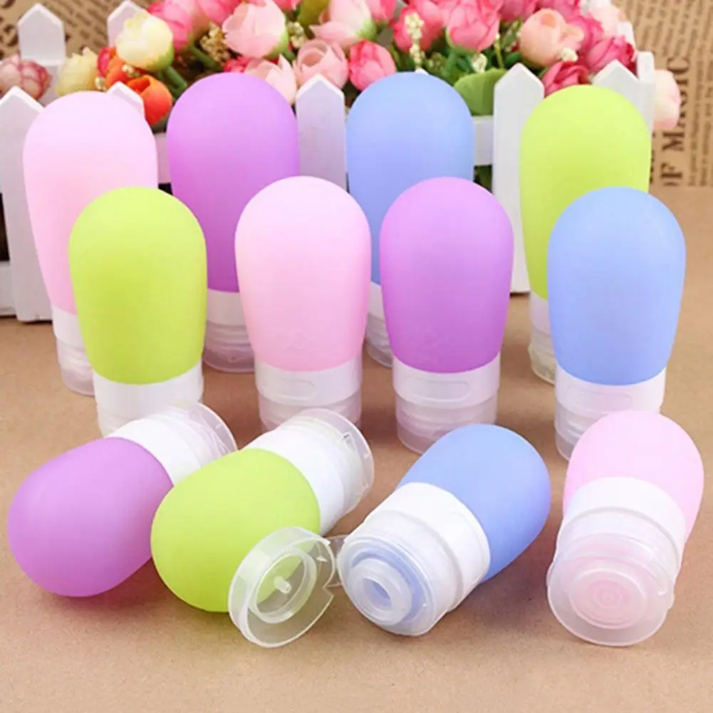Portable Silicone Travel Bottle Lotion Shampoo Cosmetic Empty Mini Plastic Storage Container Refillable Bottles Accessories