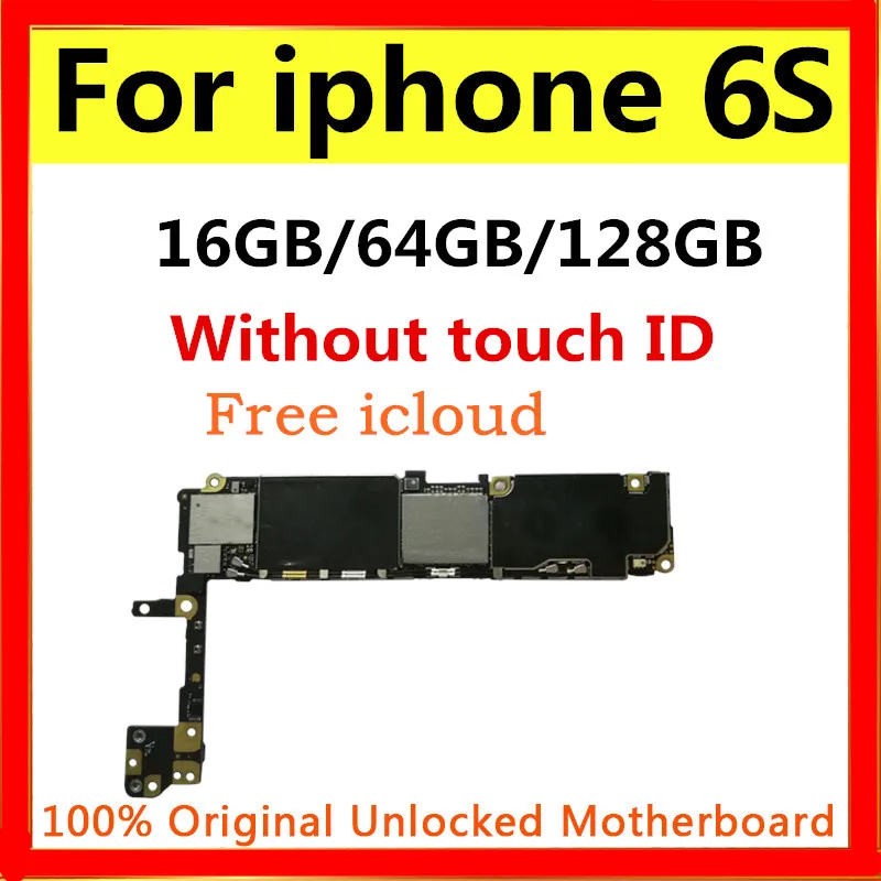 Полная разблокированная материнская плата для iPhone 6S 6 S с/без сенсорного ID, оригинальная материнская плата для iPhone 6S с полными чипами, 16 Гб 64 г 128 г