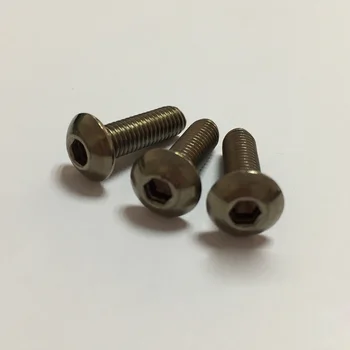 

5pcs M2 titanium allen screw flat round head screws semicircular heads rounds cup bolt hexagon bolts Ti fastener 3mm-14mm length