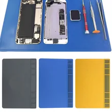 Коврик рабочий коврик паяльный изоляционный платформа для обслуживания стола ремонтные инструменты термостойкий силиконовый Магнитный телефон компьютер