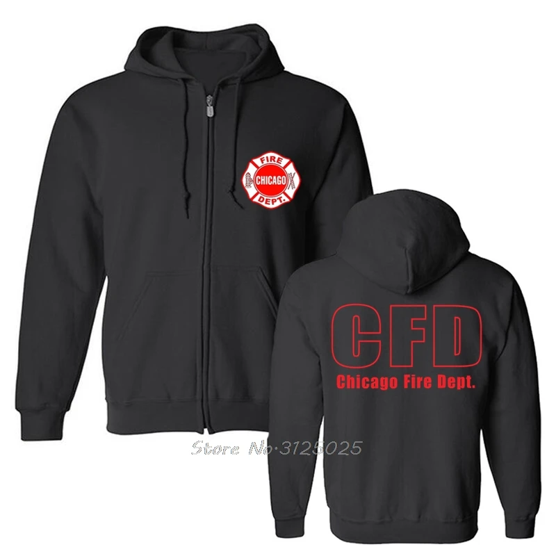 Sudadera con capucha de rescate del Departamento de Bomberos de Chicago para hombre, ropa de calle, divertida, Harajuku