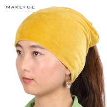 Тренд, женская зимняя шапка, однотонный теплый шарф, Повседневная бархатная шапка, нагрудник, двойного назначения, женская шапка в горошек, шапка с женскими ушами