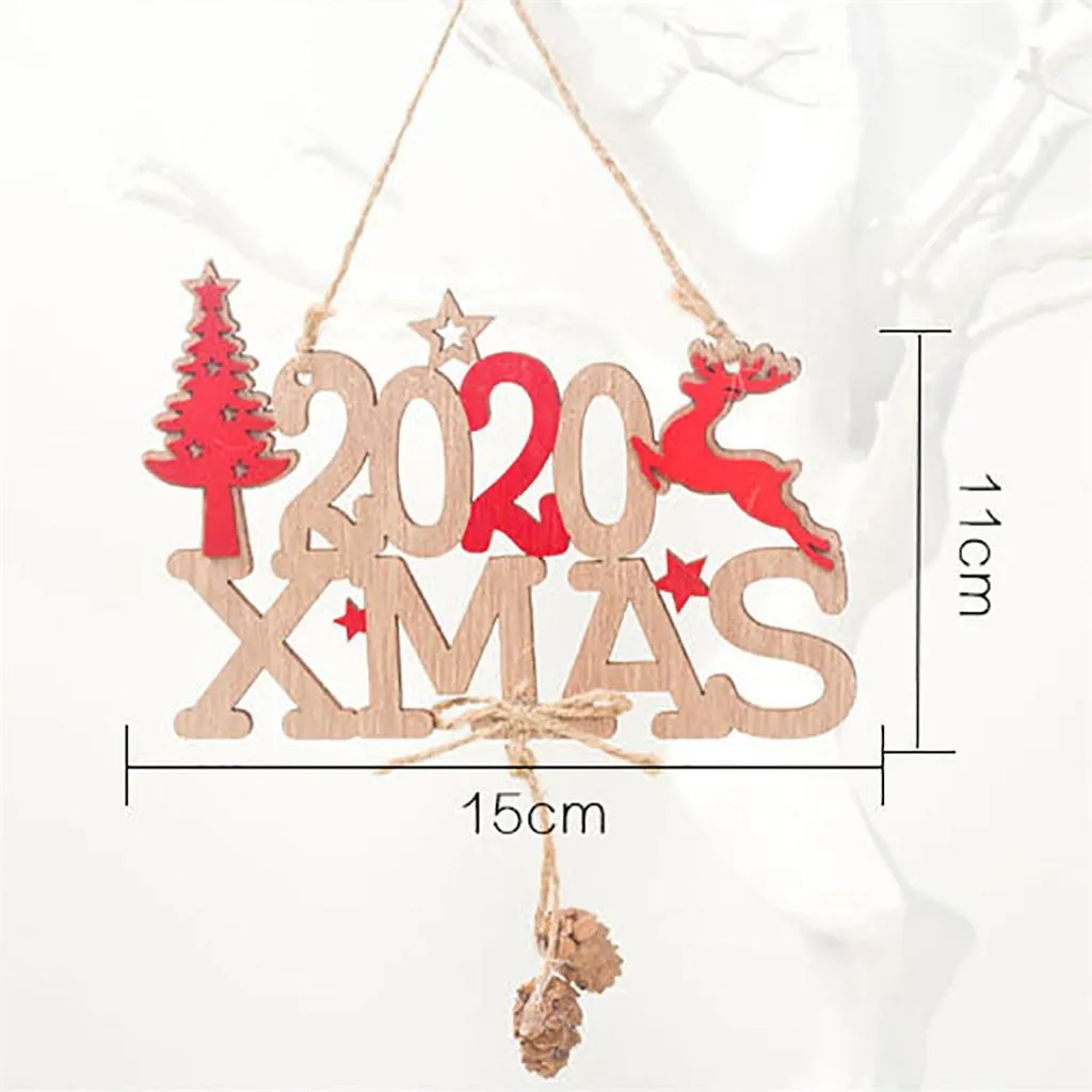 Рождественская деревянная подвеска, украшение на елку, изысканные буквы премиум класса, деревянная подвеска, подвесные украшения, вечерние украшения, новинка
