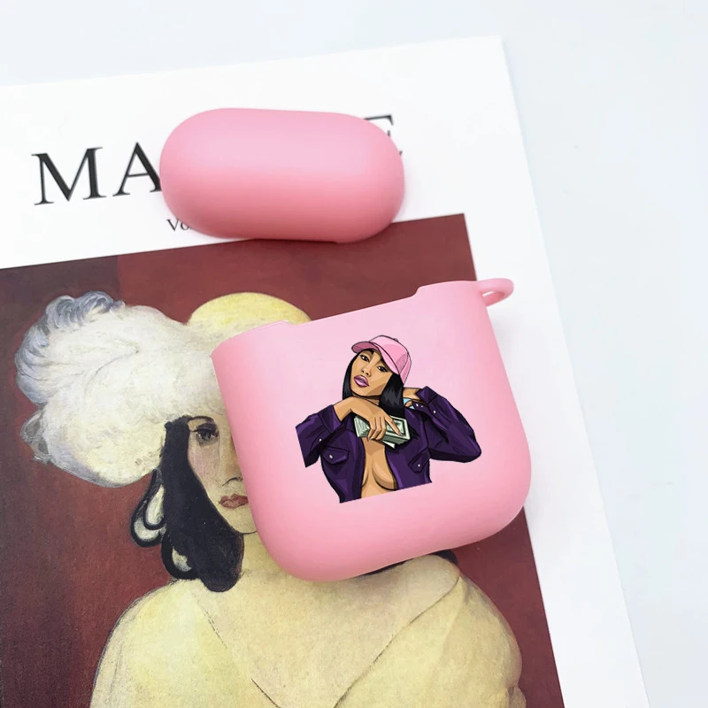 Модный чехол для девочек с надписью Make Money AirPods 1 2 розовый Роскошный мягкий