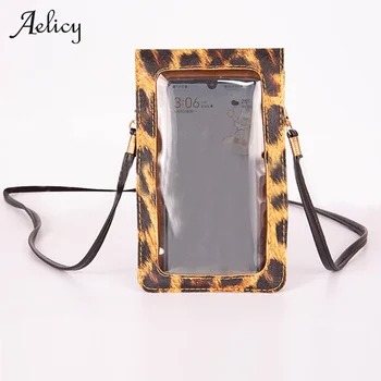 

Aelicy Leather Touch Screen Mobile Phone Bag Bag Animal Print Leopard Bag Women Ladies Summer Crossbody Bags Famous Brand Large