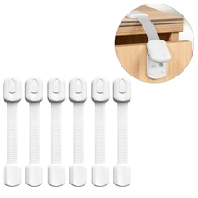 6 шт./партия, многофункциональные детские замки безопасности, Детские противозажимные дверные замки для шкафа, для детей ясельного возраста, для защиты ящика, белый замок без ударов