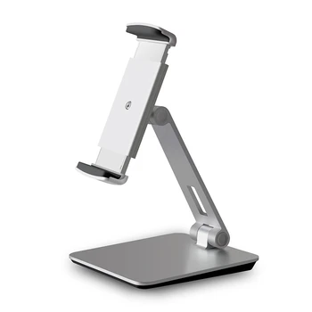 

Smartphone & Tablet Stand Aluminium Desk Mount Holder Fits for 4-14 Inch Smartphone 7-13 Inch iPad Pro Air Mini