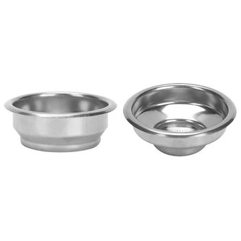 

58mmReusable Filter Basket Stainless Steel Filter Cup Coffee Machine Filter Basket Bottomless Handle Filter