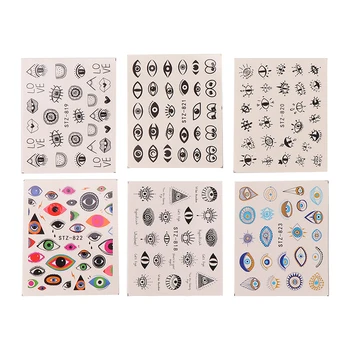 

1pc Eye Series Water Transfer Slider for Nail Art Decorations Charming Sticker Nail Manicure Tattoos Foil Decals