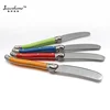 Set of 4 Laguiole Stainless Steel Butter Knife Cheese Butter Jam Spatula Child Kid Sandwich Cheese Slicer Cheese Spreader ► Photo 3/6