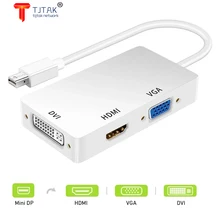 

3 In 1 Mini Displayport DP Male To DVI HDMI VGA Audio Female Adapter Display Port Cable Converter for Computer for PC MacBook